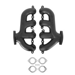 PartzBiz CM 8505-3HKR - Hooker BlackHeart LS Swap Exhaust Manifolds - Rear Dump - Black PartzBiz CM 8505-3HKR - Hooker BlackHeart LS Swap Exhaust Manifolds - Rear Dump - Black