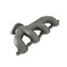 PartzBiz CM: 8505HKR-Hooker BlackHeart LS Swap Exhaust Manifolds - Rear Dump - Natural Cast