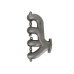 PartzBiz CM: 8505HKR-Hooker BlackHeart LS Swap Exhaust Manifolds - Rear Dump - Natural Cast