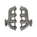PartzBiz CM: 8505HKR-Hooker BlackHeart LS Swap Exhaust Manifolds - Rear Dump - Natural Cast