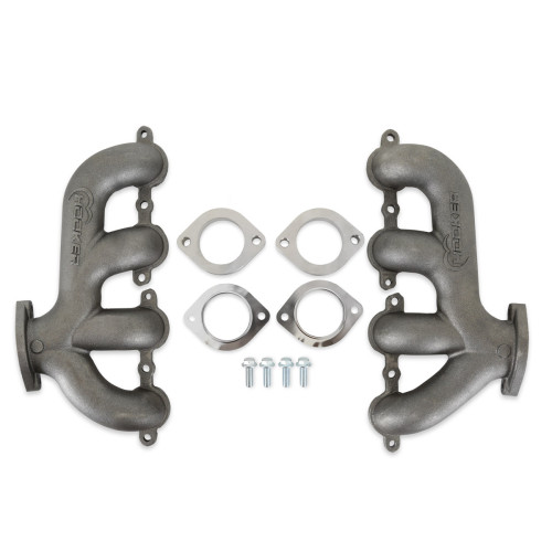 PartzBiz CM: 8505HKR-Hooker BlackHeart LS Swap Exhaust Manifolds - Rear Dump - Natural Cast