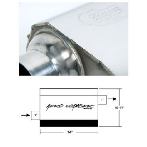 PartzBiz CM: 21530HKR-Hooker Aero Chamber Muffler PartzBiz CM: 21530HKR-Hooker Aero Chamber Muffler