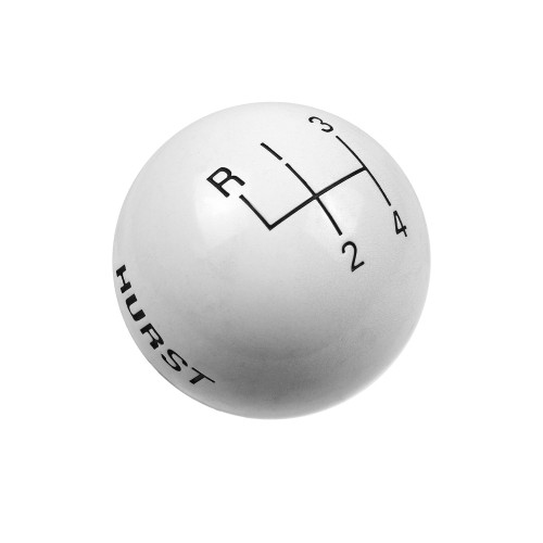 PartzBiz CM: 1637626-Hurst Shift Knob - 4-Speed Pattern - White