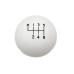 PartzBiz CM: 1630225-Hurst Shift Knob - 6-Speed - White - Ford