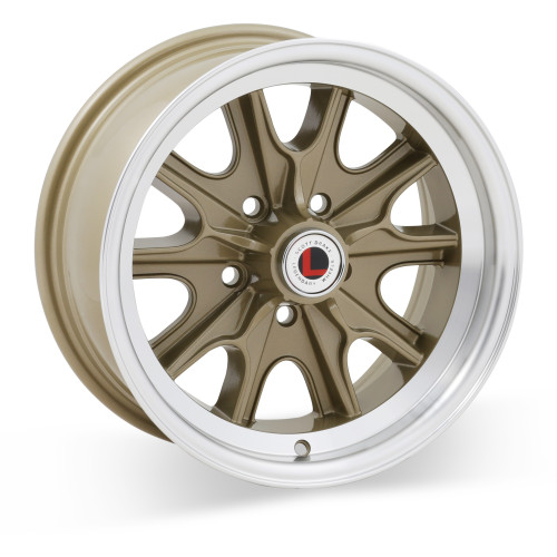 PartzBiz CM: LW90-50754F-Legendary Wheels HB45 - 15 x 7 in. -  5 x 4.5 - 4.25 BS - Gold Haze
