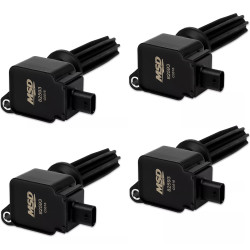 PartzBiz CM 825943 - MSD Ignition Coil - Ford EcoBoost - 2.0L/2.3L L4 - Black - 4-Pack