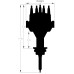 PartzBiz CM: 23813-MSD Black, Chrysler 318-360 Dual Sync Distributor PartzBiz CM: 23813-MSD Black, Chrysler 318-360 Dual Sync Distributor