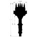 PartzBiz CM: 23843-MSD Black, Pontiac V8 Dual Sync Distributor PartzBiz CM: 23843-MSD Black, Pontiac V8 Dual Sync Distributor