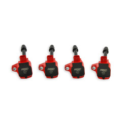 PartzBiz CM 82494 - MSD Ignition Coil - Blaster Series - Honda 1.5L/2.0L/2.0L Turbo 4-cylinder - Red - 4-Pack