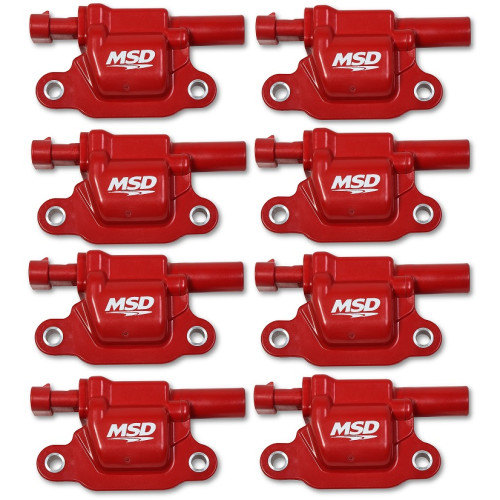 PartzBiz CM: 82668-MSD Ignition Coil - GM Gen V Blaster Series - Gen V Direct Injected Engine - Red - 8-Pack - Square PartzBiz CM: 82668-MSD Ignition Coil - GM Gen V Blaster Series - Gen V Direct Injected Engine - Red - 8-Pack - Square