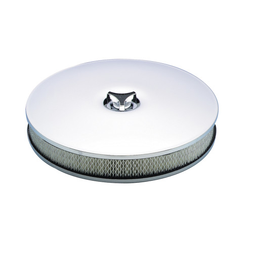 PartzBiz CM: 4338-Mr. Gasket Air Cleaner - Low Mount - Chrome PartzBiz CM: 4338-Mr. Gasket Air Cleaner - Low Mount - Chrome