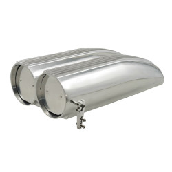 PartzBiz CM 8008MRG - Mr. Gasket Air Scoop - Double Barrel - Shotgun Style Scoop - Polished Aluminum PartzBiz CM 8008MRG - Mr. Gasket Air Scoop - Double Barrel - Shotgun Style Scoop - Polished Aluminum