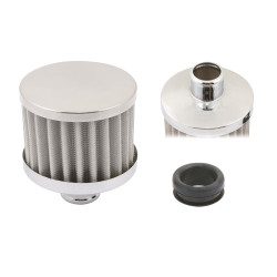 PartzBiz CM 2049G - Mr. Gasket Chrome Valve Cover Breather - Push On Style