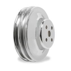PartzBiz CM 8831 - Mr. Gasket Chrome Water Pump Pulley - Double Groove