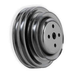 PartzBiz CM 8829 - Mr. Gasket Chrome Water Pump Pulley - Triple Groove