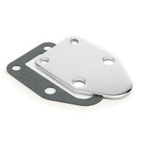 PartzBiz CM: 1515-Mr. Gasket Fuel Pump Block Off Plate -Chrome