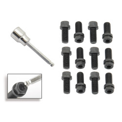 PartzBiz CM 3420G - Mr. Gasket Header Bolts - 3/8-16 x 3/4 Inch Hex & Socket Head - Black Oxide PartzBiz CM 3420G - Mr. Gasket Header Bolts - 3/8-16 x 3/4 Inch Hex & Socket Head - Black Oxide
