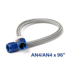 PartzBiz CM 15270NOS - 
NOS Stainless Steel Braided Hose -4AN 8-foot Blue

