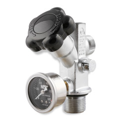PartzBiz CM 16137BNOS - 
NOS Super Hi-Flo Bottle Valve with Black Face Gauge


