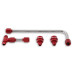 PartzBiz CM: 34-600RQFT-Dual Feed Fuel Line #6AN (Red) PartzBiz CM: 34-600RQFT-Dual Feed Fuel Line #6AN (Red)