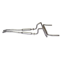 PartzBiz CM C9ZZ-5257-CRE - Scott Drake 1967-69 Mustang Exhaust - Factory Style Dual Exhaust System 2.25