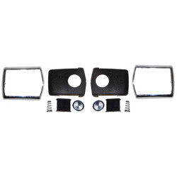 PartzBiz CM C8AZ-65611A72CK - Scott Drake 1968-70 Mustang Seat Belt Buckle Restoration Kit-Deluxe Chrome