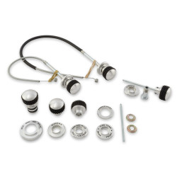 PartzBiz CM C8TZ-10852-MKBL - Scott Drake 1968-77 Bronco Billet Dash Knob and Bezel Master Kit