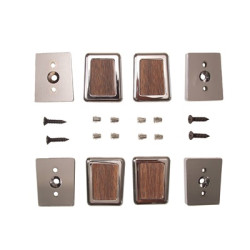 PartzBiz CM C7WY-6522670-6 - Scott Drake 1968 Deluxe Door Pull End Cap Kit