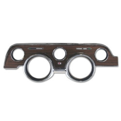 PartzBiz CM C8ZZ-10838-BMI - Scott Drake 1968 Instrument Bezel with metal-backed woodgrain vinyl inserts