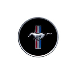 PartzBiz CM C8ZZ-3649-AR - Scott Drake 1968 Mustang Horn Panel Emblem with Classic Mustang Tri-Bar Logo