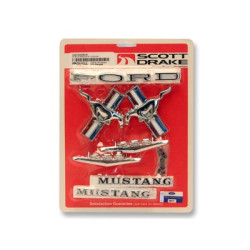 PartzBiz CM C5ZZ-6540282-8K - Scott Drake 65-66 Coupe and Convertible Emblem Kit, 8 Cylinder