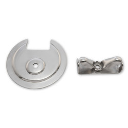 PartzBiz CM C8TZ-1424-62-SK - Scott Drake 66-77 Bronco Spare Tire Retainer Plate and Wing Nut Stainless Steel PartzBiz CM C8TZ-1424-62-SK - Scott Drake 66-77 Bronco Spare Tire Retainer Plate and Wing Nut Stainless Steel