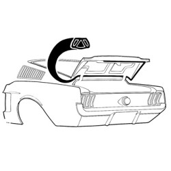 PartzBiz CM C7ZZ-6343720-B - Scott Drake 67-68 Fastback Trunk Seal