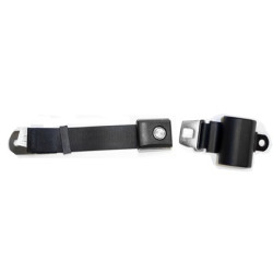 PartzBiz CM SB-BK-65-PBSB - Scott Drake Black Retractable Seat Belt with Starburst Pushbutton Buckle PartzBiz CM SB-BK-65-PBSB - Scott Drake Black Retractable Seat Belt with Starburst Pushbutton Buckle