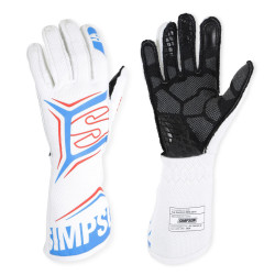 PartzBiz CM MGMW - Magnata Racing Gloves White/Blue Medium PartzBiz CM MGMW - Magnata Racing Gloves White/Blue Medium