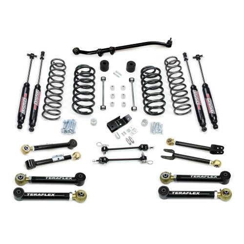PartzBiz CM: 1456352-TJ: ชุดช่วงล่างยก 3 นิ้ว พร้อม 8 แขนควบคุมสั้น และโช้คอัพ 9550 VSS Twin-Tube