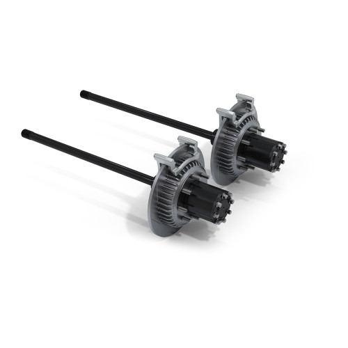 PartzBiz CM: 3063300-JK: CRD60 Rear Axle 8-Lug Full-Float Conversion & Slotted Big Rotors - 3.25