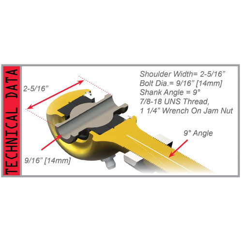 PartzBiz CM: 4116220-JK Small Rear Upper Offset Adjustable Control Arm Joint - Right Hand Thread PartzBiz CM: 4116220-JK Small Rear Upper Offset Adjustable Control Arm Joint - Right Hand Thread