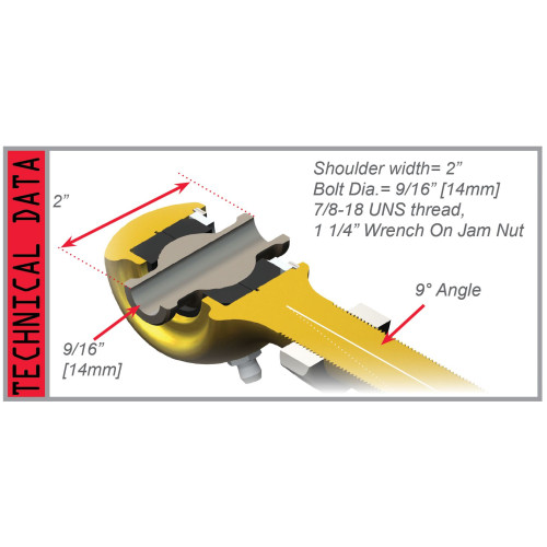 PartzBiz CM: 4117220-JK: Offset Long Control Arm Joint - Front Upper - Right Hand Thread