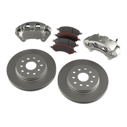PartzBiz CM 4303400 - JK: Front Big Brake Kit W/ Vented Rotors - 5x5 PartzBiz CM 4303400 - JK: Front Big Brake Kit W/ Vented Rotors - 5x5