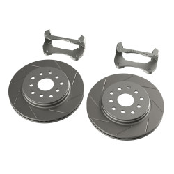 PartzBiz CM 4303490 - JK: Front Performance Big Rotor Kit W/ Slotted Rotors - 5x5 PartzBiz CM 4303490 - JK: Front Performance Big Rotor Kit W/ Slotted Rotors - 5x5