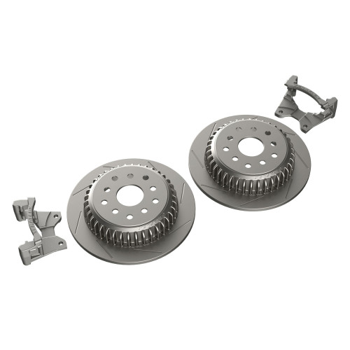 PartzBiz CM: 4304460-JK: Rear Performance Big Rotor Kit W/ Slotted Rotors - 5x5 PartzBiz CM: 4304460-JK: Rear Performance Big Rotor Kit W/ Slotted Rotors - 5x5