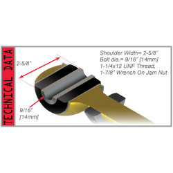 PartzBiz CM 4520011 - TJ: Control Arm Bushing - Front/Rear Lower - Large Frame End (L.H. Thread) PartzBiz CM 4520011 - TJ: Control Arm Bushing - Front/Rear Lower - Large Frame End (L.H. Thread)