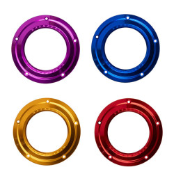 PartzBiz HD 19012477 - Transparent 5-Holes Derby Cover Fit For '16-Later Touring - Gold PartzBiz HD 19012477 - Transparent 5-Holes Derby Cover Fit For '16-Later Touring - Gold