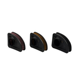 PartzBiz HD AIR-K3-BLK - Hoprousa High-Flow Washable Motorcycle Air Filter For Replacement(OEM# 29400212) Fit For Harley 2017+ Touring M8 Glide Road King CVO Street Electra Glide - Black