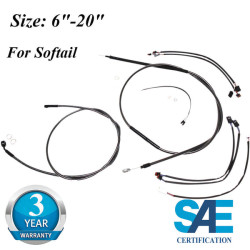 PartzBiz HD CA013 - Black Cable Brake & Clutch Line Wire Kits For Harley Davidson Softail Models 6 PartzBiz HD CA013 - Black Cable Brake & Clutch Line Wire Kits For Harley Davidson Softail Models 6