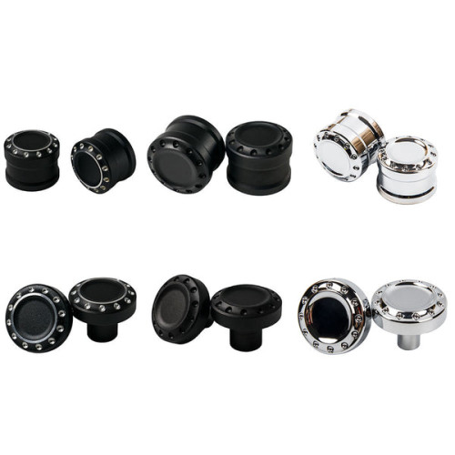 PartzBiz HD: CNC-F-BB-Axle Nut Covers for Harley 2018+ Fat Boy Breakout Street Bob - CNC / [Front] Street Bob