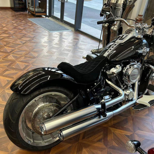 PartzBiz HD: FDR-LG260-BLK-Long Rear Fender With Brake Turn Lights For Harley Davidson Fatboy Breakout 2018-2025 - Gloss black PartzBiz HD: FDR-LG260-BLK-Long Rear Fender With Brake Turn Lights For Harley Davidson Fatboy Breakout 2018-2025 - Gloss black