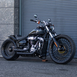 PartzBiz HD PART-4 - 260 Single-sided swingarm conversion For 2020 Fat boy - Gloss black short rear fender PartzBiz HD PART-4 - 260 Single-sided swingarm conversion For 2020 Fat boy - Gloss black short rear fender