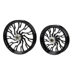 PartzBiz HD WHL-BB16-BLK - 3D Forged Hollow-out Bole Wheels for Harley Softail 2018+ Models - 16x3.5inch Rear Wheel For 2018+ Street Bob & Softail Standard PartzBiz HD WHL-BB16-BLK - 3D Forged Hollow-out Bole Wheels for Harley Softail 2018+ Models - 16x3.5inch Rear Wheel For 2018+ Street Bob & Softail Standard